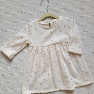 Cream with Gold Stars Dress (Fleece/Soft) 18-24 mo Girls Old Navy